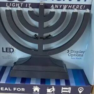 Blue Light Up Menorah (Portable)